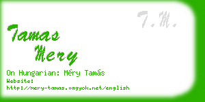 tamas mery business card